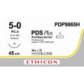 Ethicon PDS® Plus Antibacterial (Polydioxanone) Undyed Absorbable Veterinary Suture | USP 5 - 0 | 45 cm | PC - 3 PRIME™ MP Conventional Cutting Needle (16 mm) | PDP9865H (Box of 36) - SuturePDP9865H