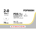 Ethicon PDS® Plus Antibacterial (Polydioxanone) Violet Absorbable Veterinary Suture – USP 2 - 0 – 70 cm – MHD - 1 Blunt Point Dolphin Needle (31 mm) – PDP9959H (Box of 36) - SuturePDP9959H
