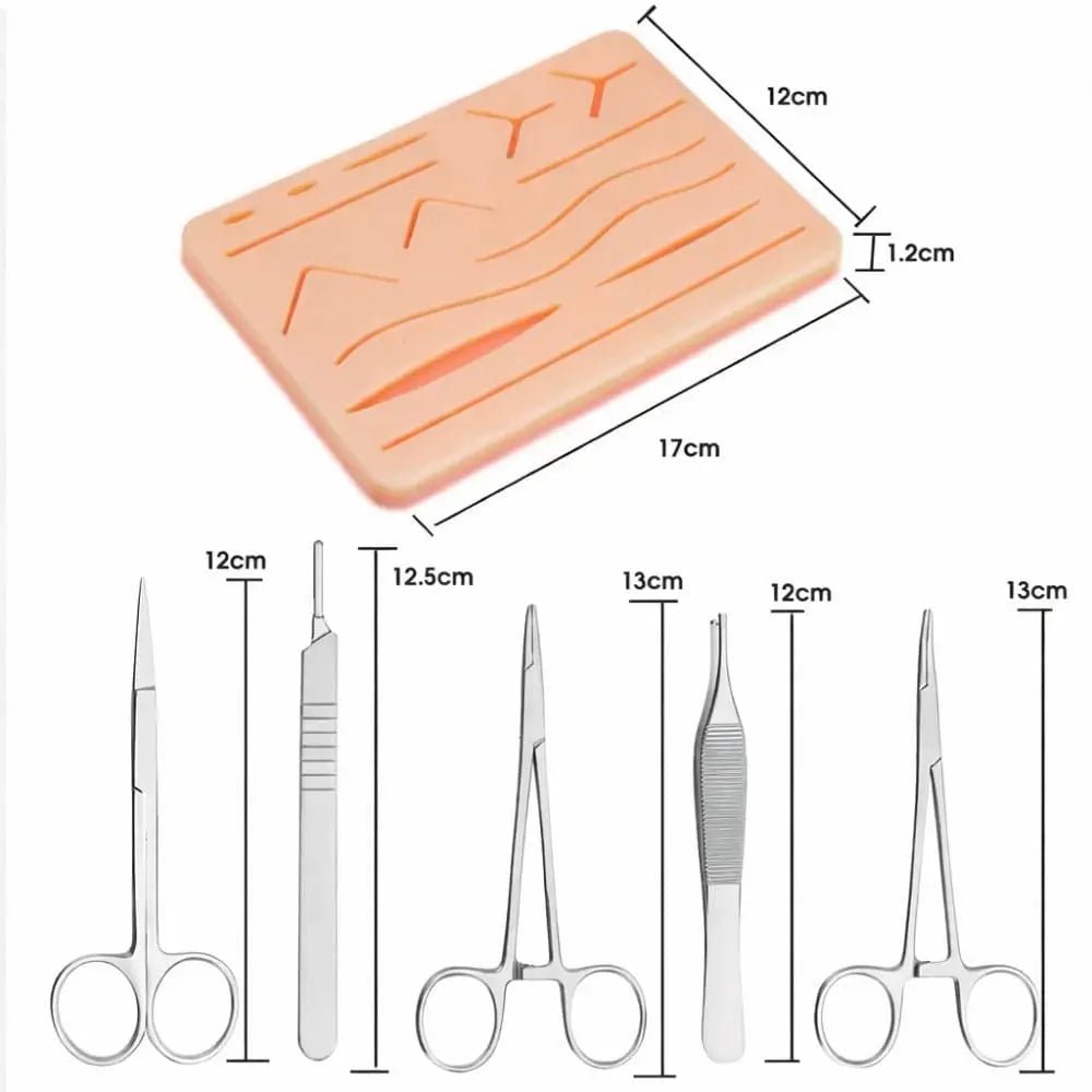 Professional Surgical Suturing Practice Kit – Complete Medical Suture Training Kit - Suture Training PadSPK-SUTUREKIT-3LAYER