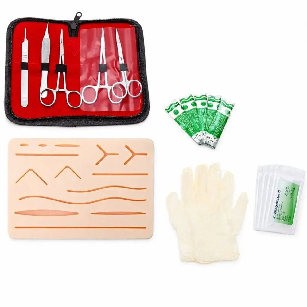Professional Surgical Suturing Practice Kit – Complete Medical Suture Training Kit - Suture Training PadSPK-SUTUREKIT-3LAYER