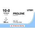 Ethicon PROLENE Polypropylene Blue Non - Absorbable Veterinary Microsurgical Suture USP 10 - 0 30 cm CS140 - 6 CS Ultima Conventional Cutting Needle (7 mm) U7091 (Box of 12) - U7091