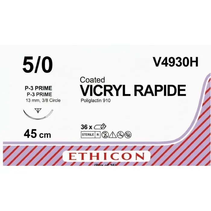 Ethicon VICRYL RAPIDE Polyglactin 910 Braided Rapidly Absorbable Surgical Suture –V4930H