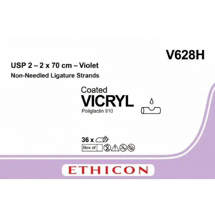 Ethicon VICRYL Polyglactin 910 Braided Absorbable Surgical Suture – V628H