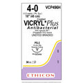 Ethicon VICRYL PLUS Polyglactin 910 Braided Absorbable Antibacterial Surgical Suture VCP496H