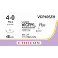 Ethicon VICRYL PLUS Polyglactin 910 Braided Absorbable Antibacterial Surgical Suture VCP496ZH