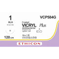 Ethicon VICRYL PLUS Polyglactin 910 Braided Absorbable Antibacterial Surgical Suture VCP584G