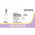 Ethicon VICRYL PLUS Polyglactin 910 Braided Absorbable Antibacterial Surgical Suture VCP767G