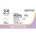 Ethicon VICRYL PLUS Polyglactin 910 Braided Absorbable Antibacterial Surgical Suture VCP777G