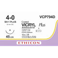 Ethicon VICRYL PLUS Polyglactin 910 Braided Absorbable Antibacterial Surgical Suture VCP794D