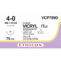 Ethicon VICRYL PLUS Polyglactin 910 Braided Absorbable Antibacterial Surgical Suture VCP799D