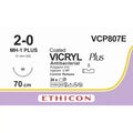 Ethicon VICRYL PLUS Polyglactin 910 Braided Absorbable Antibacterial Surgical Suture VCP807E