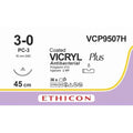 Ethicon VICRYL PLUS Polyglactin 910 Braided Absorbable Antibacterial Surgical Suture VCP9507H