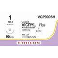 Ethicon VICRYL PLUS Polyglactin 910 Braided Absorbable Antibacterial Surgical Suture VCP9998H
