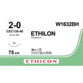 Ethicon ETHILON Black Monofilament Non - Absorbable Surgical Suture USP 2 - 0 30 in (75 cm) Black CEC135 - 40 Prime Reverse Cutting Needle 40 mm 1/2 Circle W1632BH (Box of 36) - W1632BH