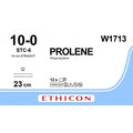 Ethicon PROLENE Polypropylene Blue Non - Absorbable Microsurgical Suture USP 10 - 0 23 cm Double - Armed STC - 6 Reverse Spatula Needles (16 mm) W1713 (Box of 12) - W1713