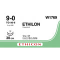 Ethicon ETHILON Black Monofilament Non - Absorbable Microsurgical Suture USP 9 - 0 12 in (30 cm) Black Double - Armed TG140 - 6 Taper Point Needles 6 mm 3/8 Circle W1769 (Box of 12) - W1769