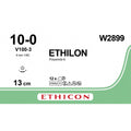 Ethicon ETHILON Black Monofilament Non - Absorbable Microsurgical Suture USP 10 - 0 5 in (13 cm) Black V100 - 3 Taper Point Needle 3 mm 3/8 Circle W2899 (Box of 12) - W2899