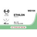 Ethicon ETHILON Black Monofilament Non - Absorbable Surgical Suture USP 6 - 0 18 in (45 cm) Black FS - 3 Conventional Reverse Cutting Needle 19 mm 3/8 Circle W511H (Box of 36) - W511H