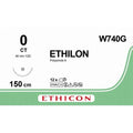 Ethicon ETHILON™ Black Monofilament Non - Absorbable Surgical Suture – USP 0 – 60 in (150 cm) – Black – CT Taper Point Needle 48 mm – 1/2 Circle – W740G (Box of 12) - SutureW740G