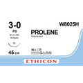 Ethicon PROLENE Polypropylene Blue Non - Absorbable Veterinary Surgical Suture USP 3 - 0 45 cm PS PRIME MULTIPASS Reverse Cutting Needle (26 mm) W8025H (Box of 36) - W8025H