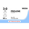 Ethicon PROLENE Polypropylene Blue Non - Absorbable Veterinary Surgical Suture USP 3 - 0 90 cm SH VISIBLACK Taperpoint Needle (26 mm) W8354 (Box of 12) - W8354