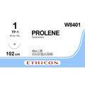 Ethicon PROLENE Polypropylene Blue Non - Absorbable Surgical Suture USP 1 100 cm TP - 1 Taper Point Needle W8401 (Box of 12) - W8401