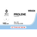 Ethicon PROLENE Polypropylene Blue Non - Absorbable Surgical Suture USP 0 100 cm MO - 2 Taper Point Needle W8434 (Box of 12) - W8434