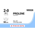 Ethicon PROLENE® Polypropylene Blue Non - Absorbable Surgical Suture – USP 2 - 0 – 90 cm – MH - 1 Taper Point Needle – W8526 (Box of 12) - SutureW8526