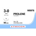 Ethicon PROLENE Polypropylene Blue Non - Absorbable Veterinary Surgical Suture USP 3 - 0 90 cm V - 7 Tapercut Needle (26 mm) W8976 (Box of 12) - W8976