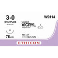 Ethicon VICRYL PLUS Polyglactin 910 Braided Absorbable Antibacterial Surgical Suture W9114