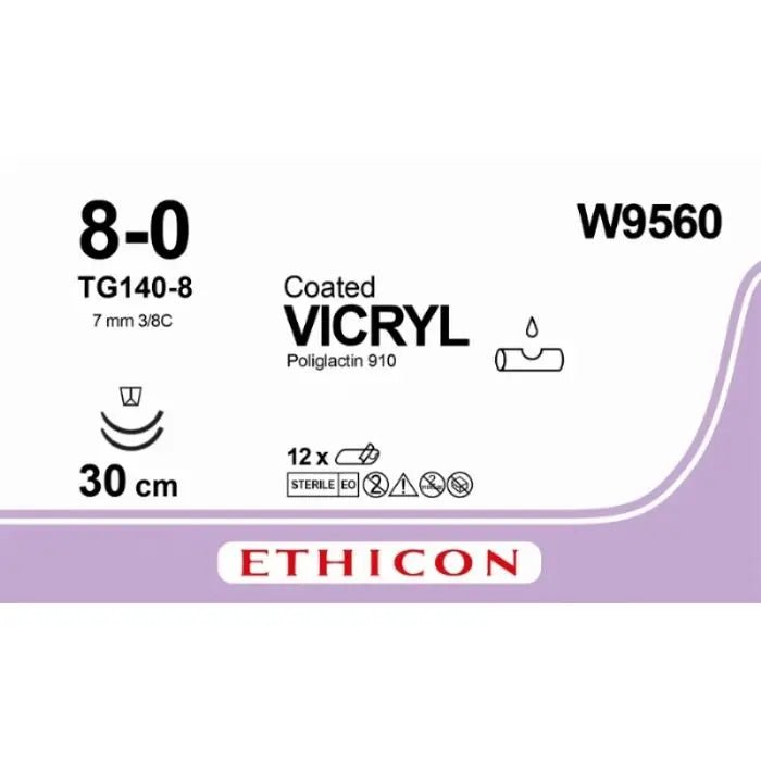 Ethicon VICRYL Coated Polyglactin 910 Braided Absorbable Surgical Suture W9560