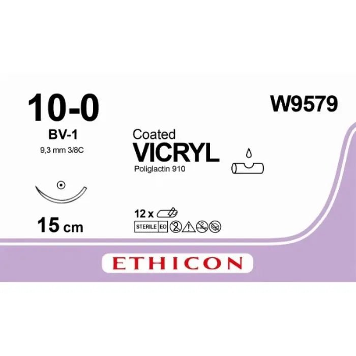 Ethicon VICRYL Coated Polyglactin 910 Absorbable Surgical Suture W9579