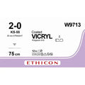 Ethicon VICRYL PLUS Polyglactin 910 Braided Absorbable Antibacterial Surgical Suture W9713