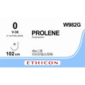 Ethicon PROLENE® Polypropylene Blue Non - Absorbable Veterinary Surgical Suture – USP 0 – 100 cm – V - 38 Tapercut Needle (31 mm) – W982G (Box of 12) - SutureW982G