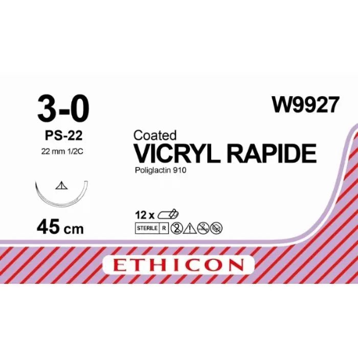 Ethicon VICRYL RAPIDE Braided Polyglactin 910 Absorbable Surgical Suture W9927