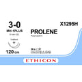 Ethicon PROLENE Polypropylene Blue Non - Absorbable Surgical Suture USP 3 - 0 120 cm JMH - 1 Taperpoint Flat Needle X1295H (Box of 36) - X1295H