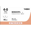 Ethicon MONOCRYL Poliglecaprone 25 Absorbable Monofilament Surgical Suture Y496H