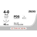 Ethicon PDS II Polydioxanone Monofilament Absorbable Surgical Suture | USP 4 - 0 | 45 cm | Undyed | Single - Armed Conventional Cutting PC - 5 PRIME MP Needle 19 mm, 3/8 Circle | Z823G (Box of 12) - SutureZ823G