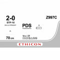 Ethicon PDS™ II Polydioxanone Suture – Absorbable Monofilament – USP 2 - 0 – 70cm (27”) – Violet – STP - 10 Taper Point Needle – Double Armed – Z997C (Box of 12) - SutureZ997C