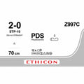 Ethicon PDS™ II Polydioxanone Suture – Absorbable Monofilament – USP 2 - 0 – 70cm (27”) – Violet – STP - 10 Taper Point Needle – Double Armed – Z997C (Box of 12) - SutureZ997C