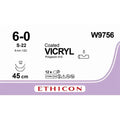Ethicon VICRYL Polyglactin 910 Braided Absorbable Surgical Suture W9756