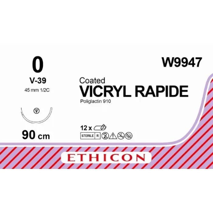 Ethicon VICRYL RAPIDE Braided Polyglactin 910 Absorbable Surgical Suture W9947