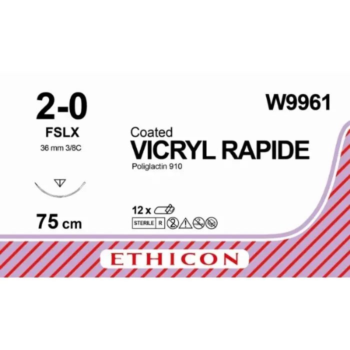 Ethicon VICRYL RAPIDE Braided Polyglactin 910 Absorbable Surgical Suture W9961